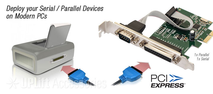 2-Serial / 1-Parallel Port Expansion Card (PCI-E)