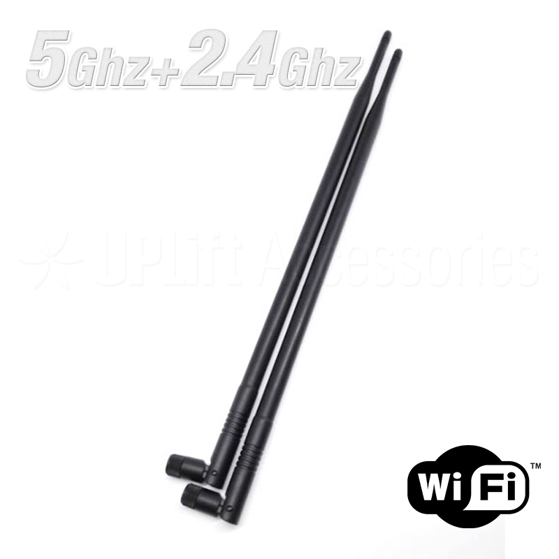 SkyWave® Portable Whip Antenna for Dual Band 2.4Ghz and 5Ghz Wifi Router